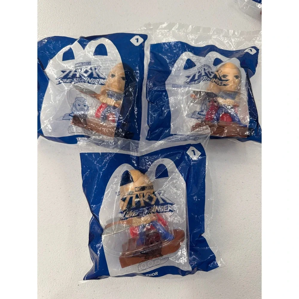McDonalds Thor Love and Thunder Happy Meal Toys Lot 7 Marvel Figures New Sealed